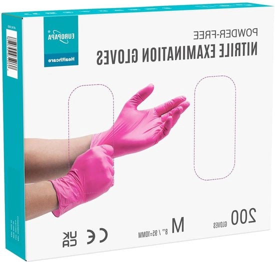 Manopole di ricambio a prova di polvere, manopole di indagine, manopole nitrile - dimensioni S M L XL 200 pezzi ( colore rosso rossastro)