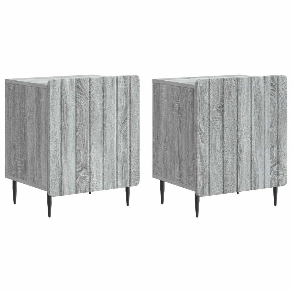 Armadio da Notte 2 pcs Grigio Sonoma 43 x 34,5 x 52 cm