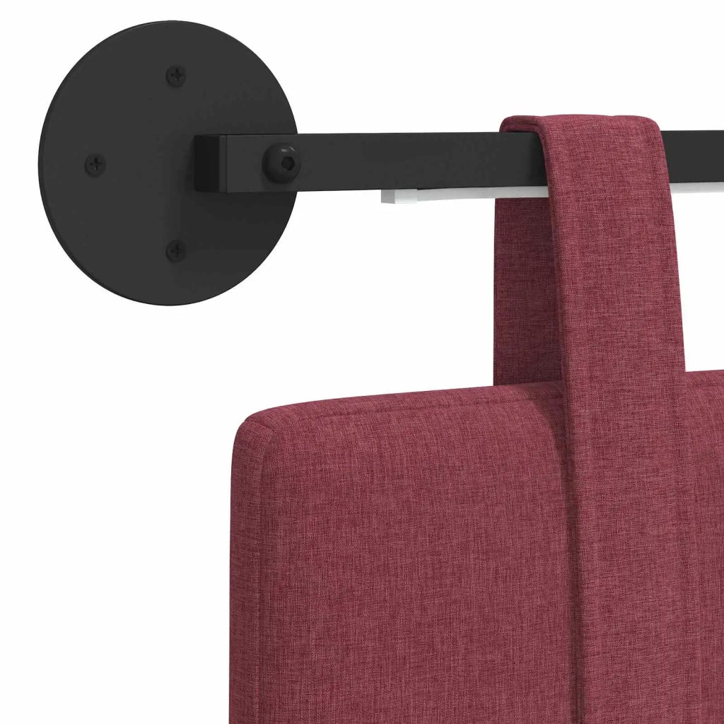 Testiera | Testata sospesa Con luce LED Rosso Vino Tessuto