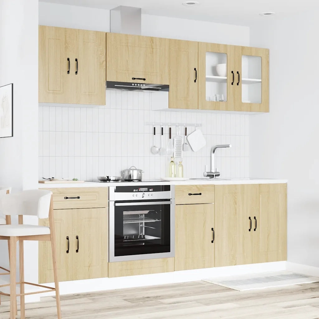 Set Mobili da Cucina 8 pz Kalmar Rovere Sonoma in Truciolato