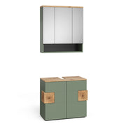 Vicco Set mobili bagno Verde/Artigianale 2 parti