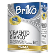 CEMENTO BIANCO IN POLVERE 'BRIKO K2' Kg. 4 - sacchetta- 4 pezzi  - K2