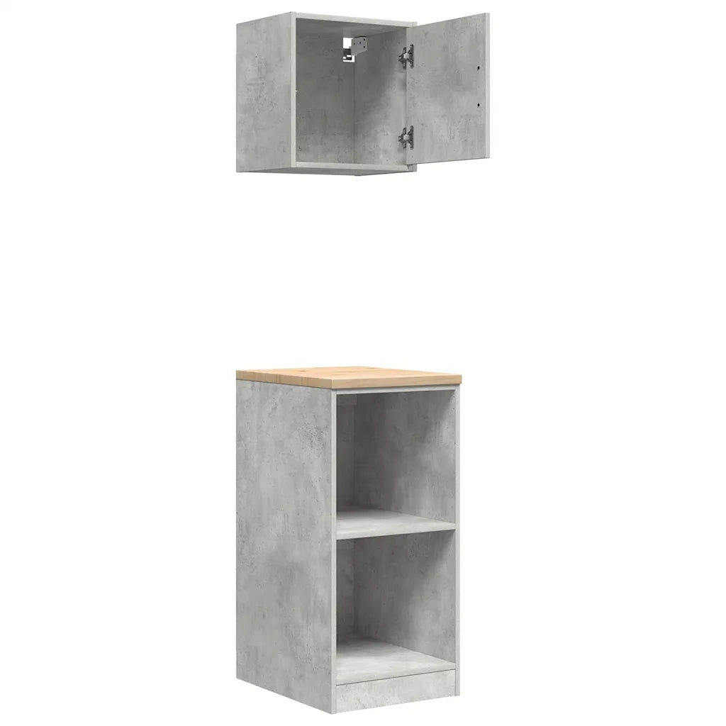 Armadi da Garage 2 pz Grigio Cemento in Legno Multistrato CFW4520421