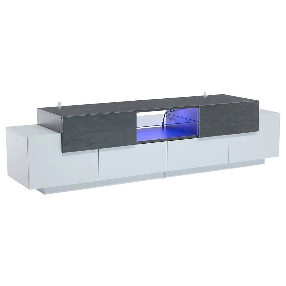 Media center gaming - Xylo - Bianco/grigio vetrine per 80"