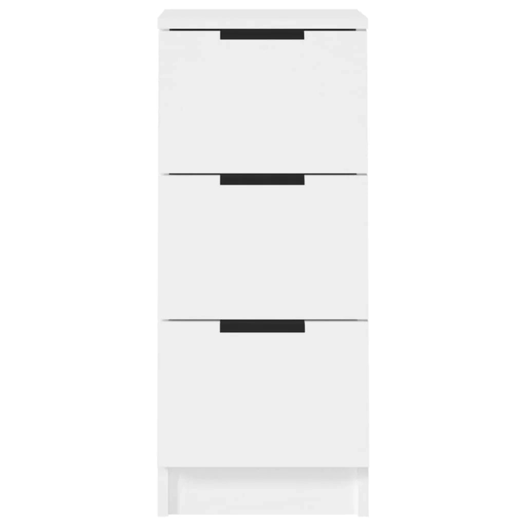 Buffet credenza cassettiera armadio mobile contenitore organizer per cucina soggiorno salotti set da 2 30 x 30 x 70 cm legno ingegnerizzato bianco 02_0036651