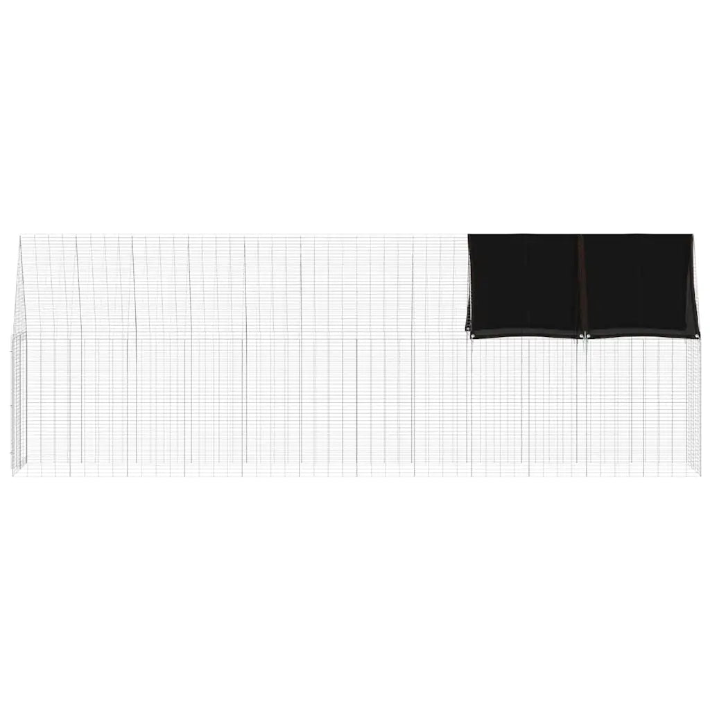 Gabbia per polli 2 pz Argento 600 x 100 x 210 cm CFW7593376