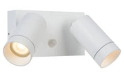 Applique esterna Lucide Taylor bianca GU10 2 luci IP44