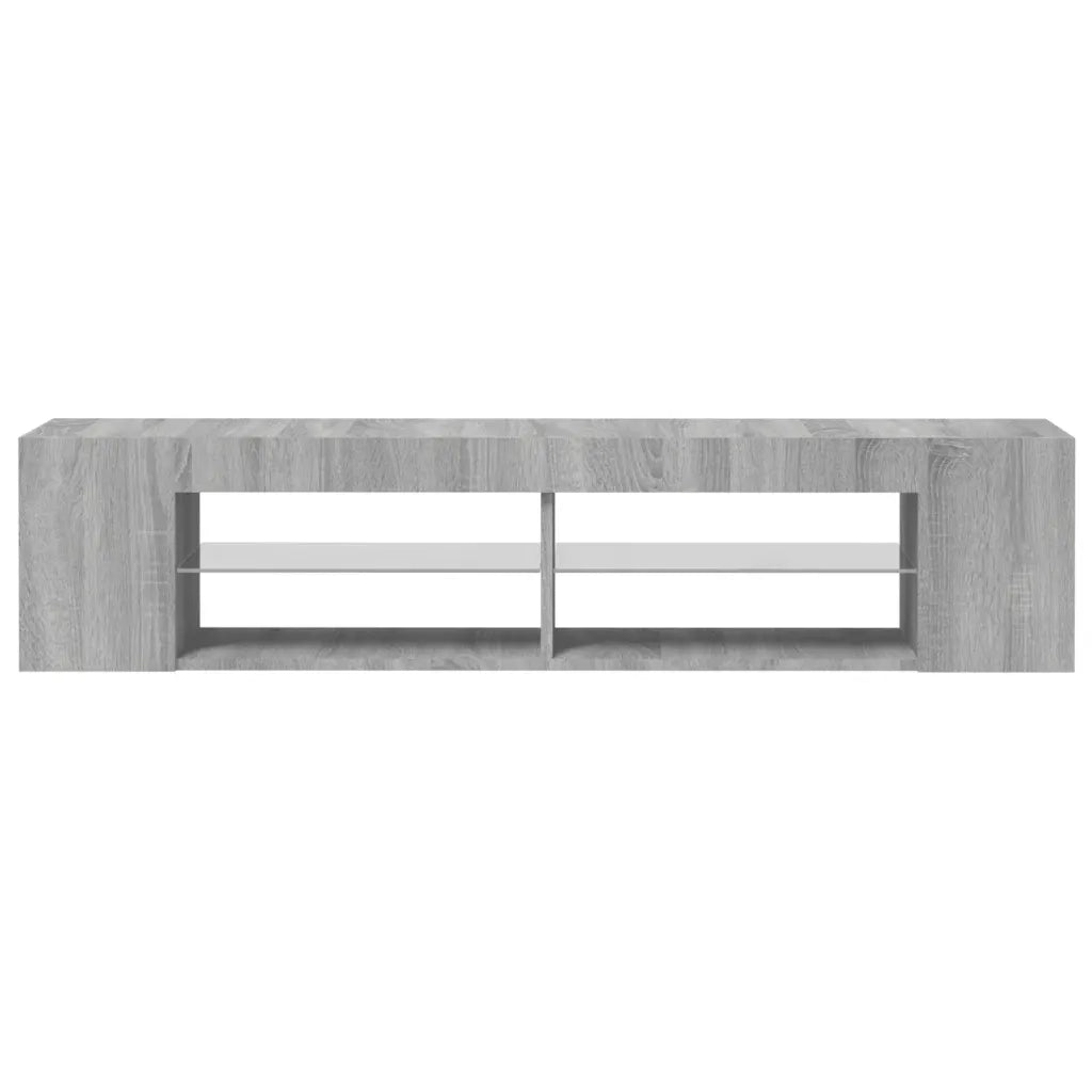 Mobile Porta TV con Luci LED Grigio Sonoma 135x39x30 cm cod mxl 23872