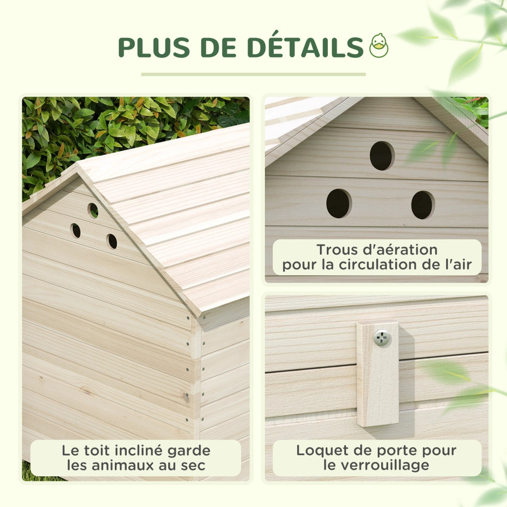 Casetta per Cani ¨C zephmum ¨C Legno Naturale 100x82.5x91 cm