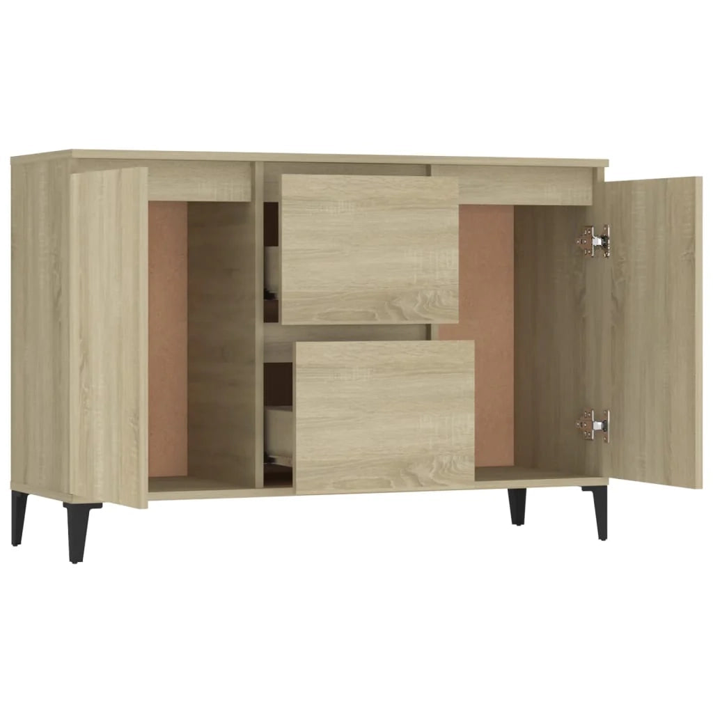 Buffet credenza cassettiera armadio mobile contenitore organizer cucina soggiorno rovere Sonoma 104 x 35 x 70 cm legno ingegnerizzato marrone 02_0031487
