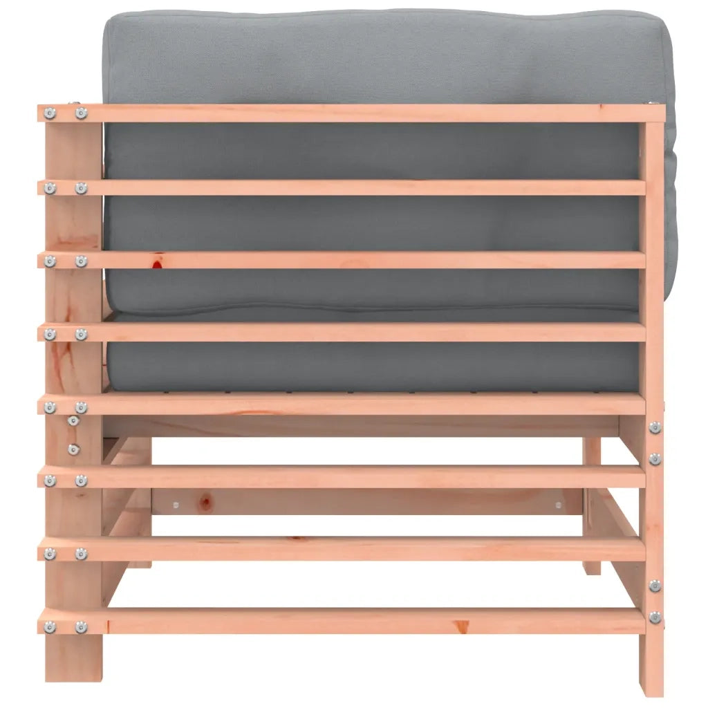 Divano componibile-Divani Angolari con Cuscini 2 pz in Legno Massello di Douglas 777444