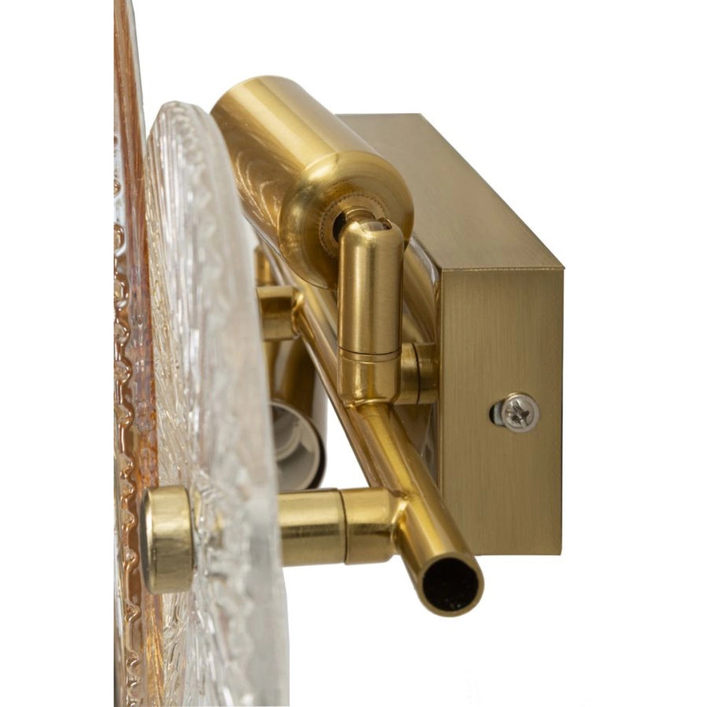 Lampada a Parete VKH916, Marrone, Vetro, 42x8x20 cm