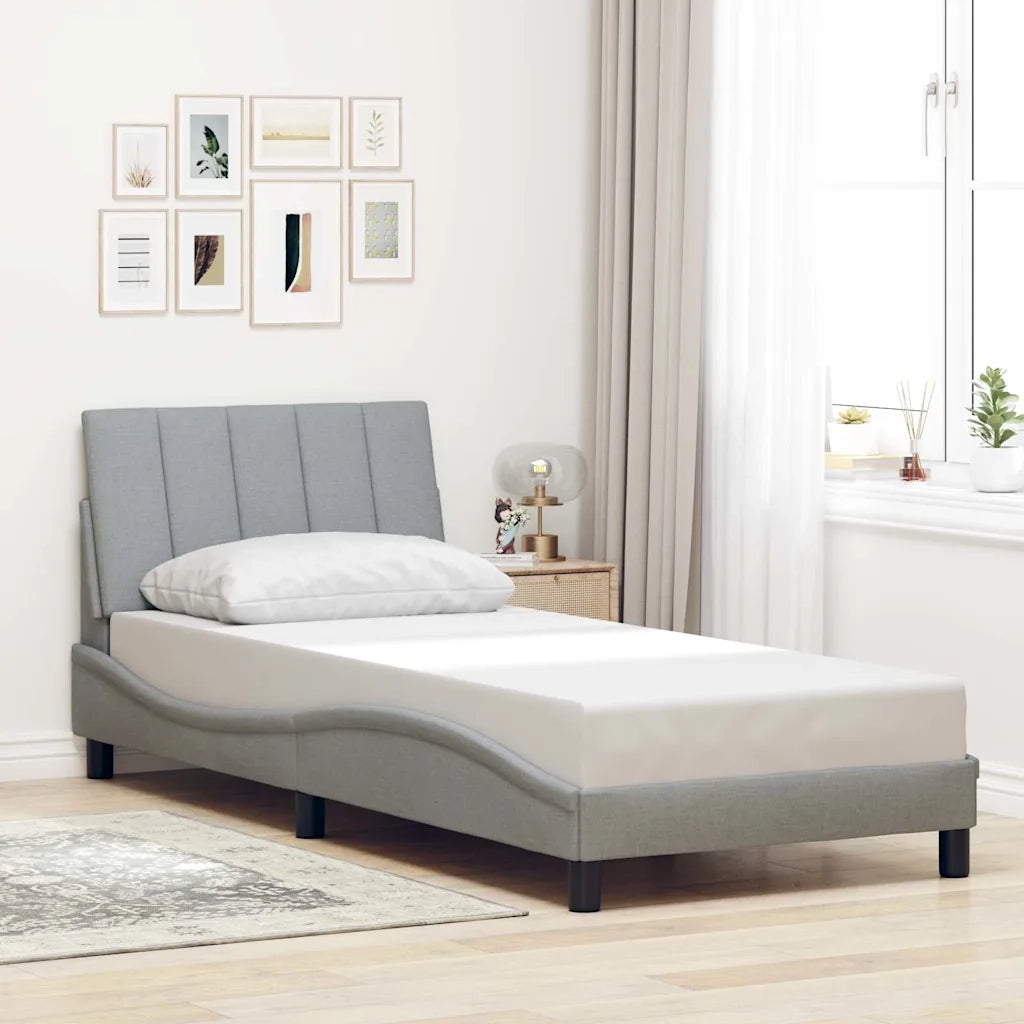 Giroletto senza Materasso Hanko Grigio Chiaro 80x200 cm Tessuto