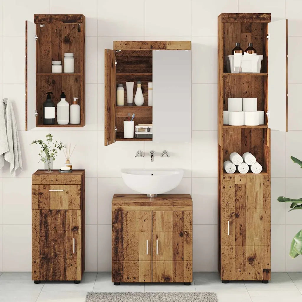 Set di mobili per il bagno TULUM 5 pcs Legno vecchio