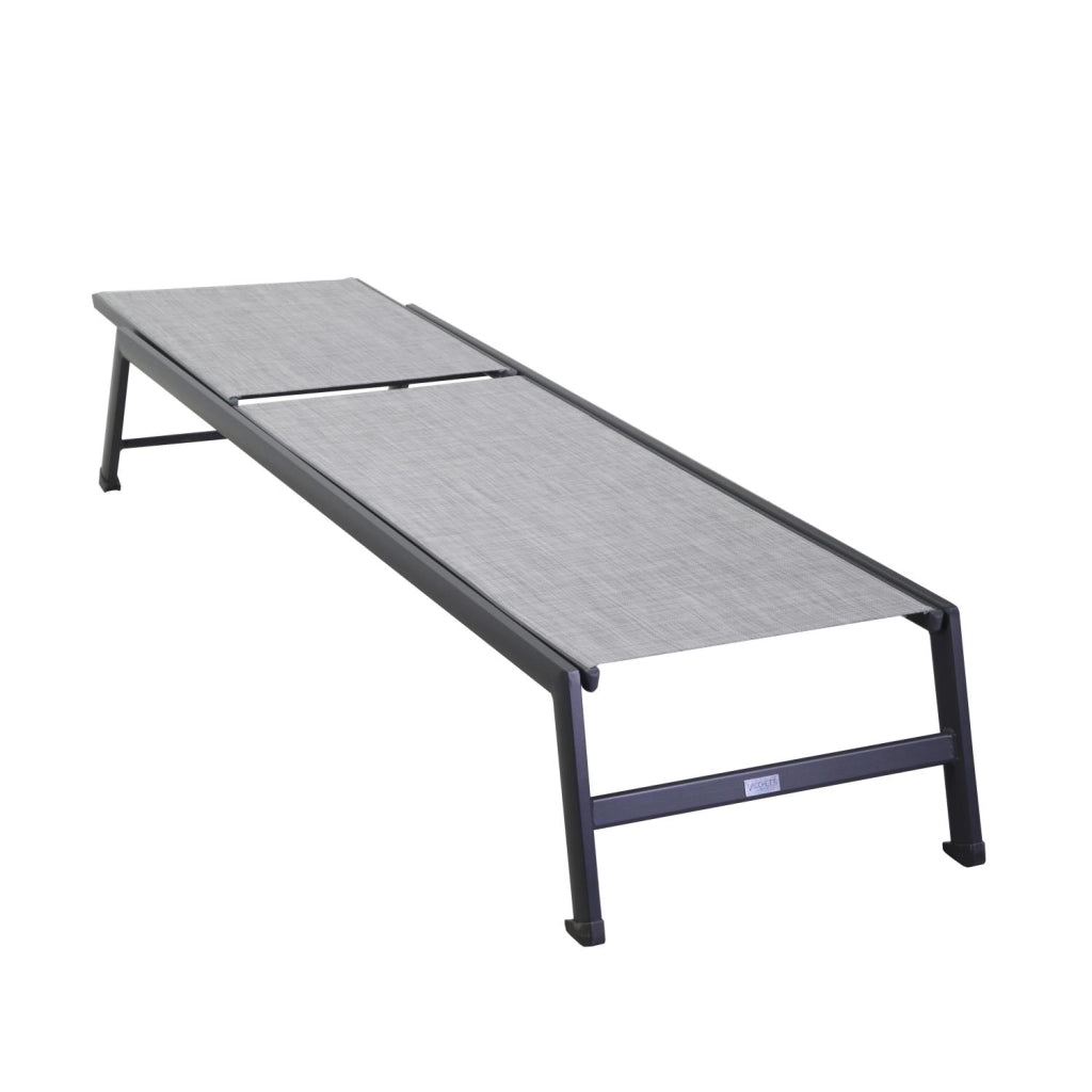 Lettino in alluminio Claveland antracite