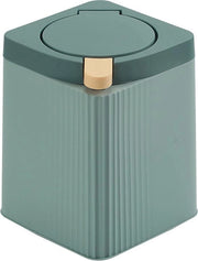 Bacchetta per la raccolta dei rifiuti di carta con coperchio a pedale per angolo - per cucina, bagno e soggiorno - 8L - colore verde