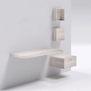 Mensolone in laminato sospeso per lavabi cassettiera pensili bianco larice