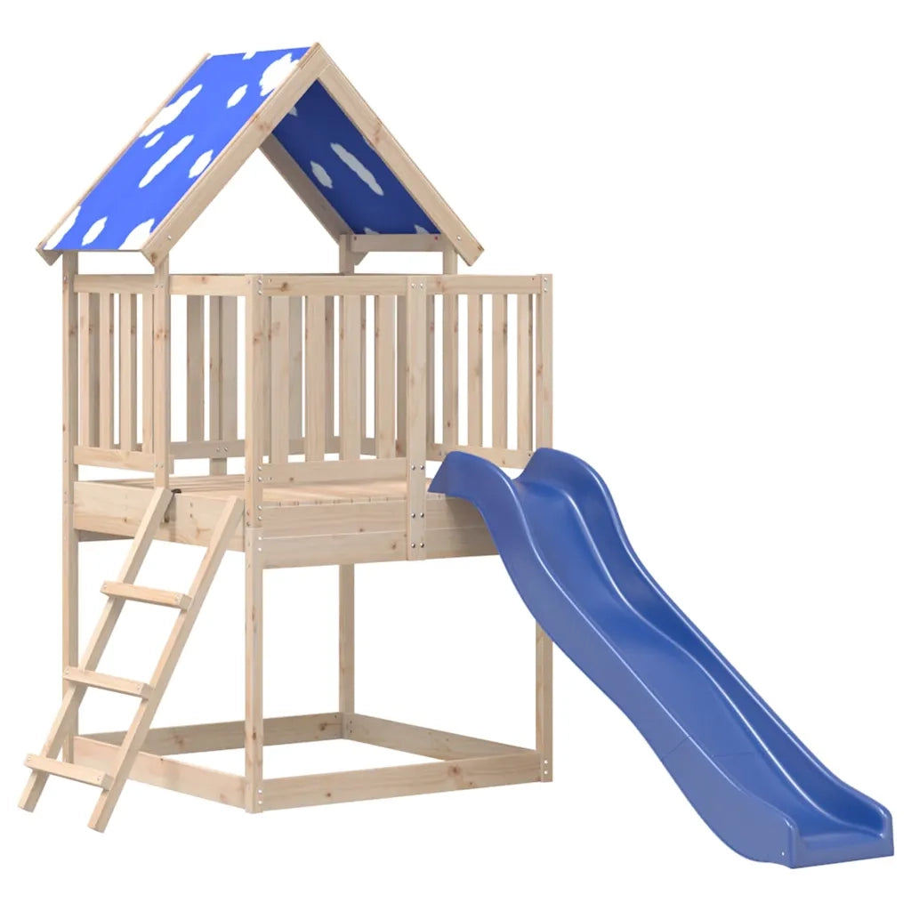 Set da Gioco da Esterno in Legno Massello di Pino CFW5666962