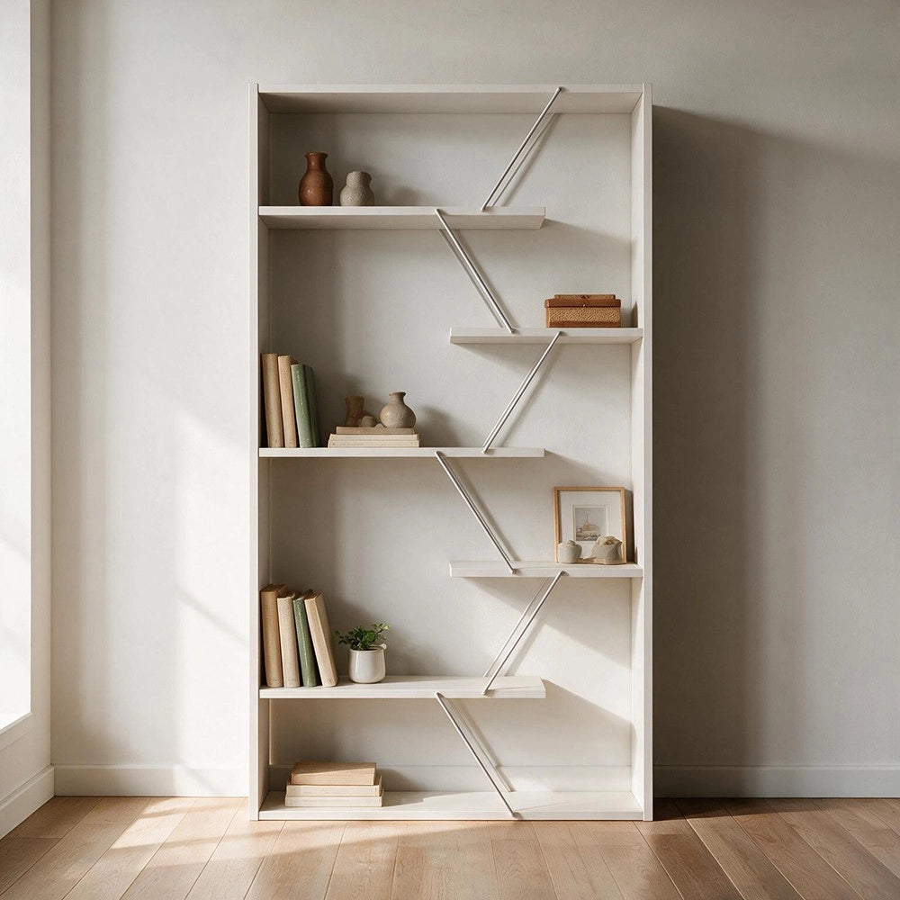 Libreria Tars bianca 84x24x157H RF1603242