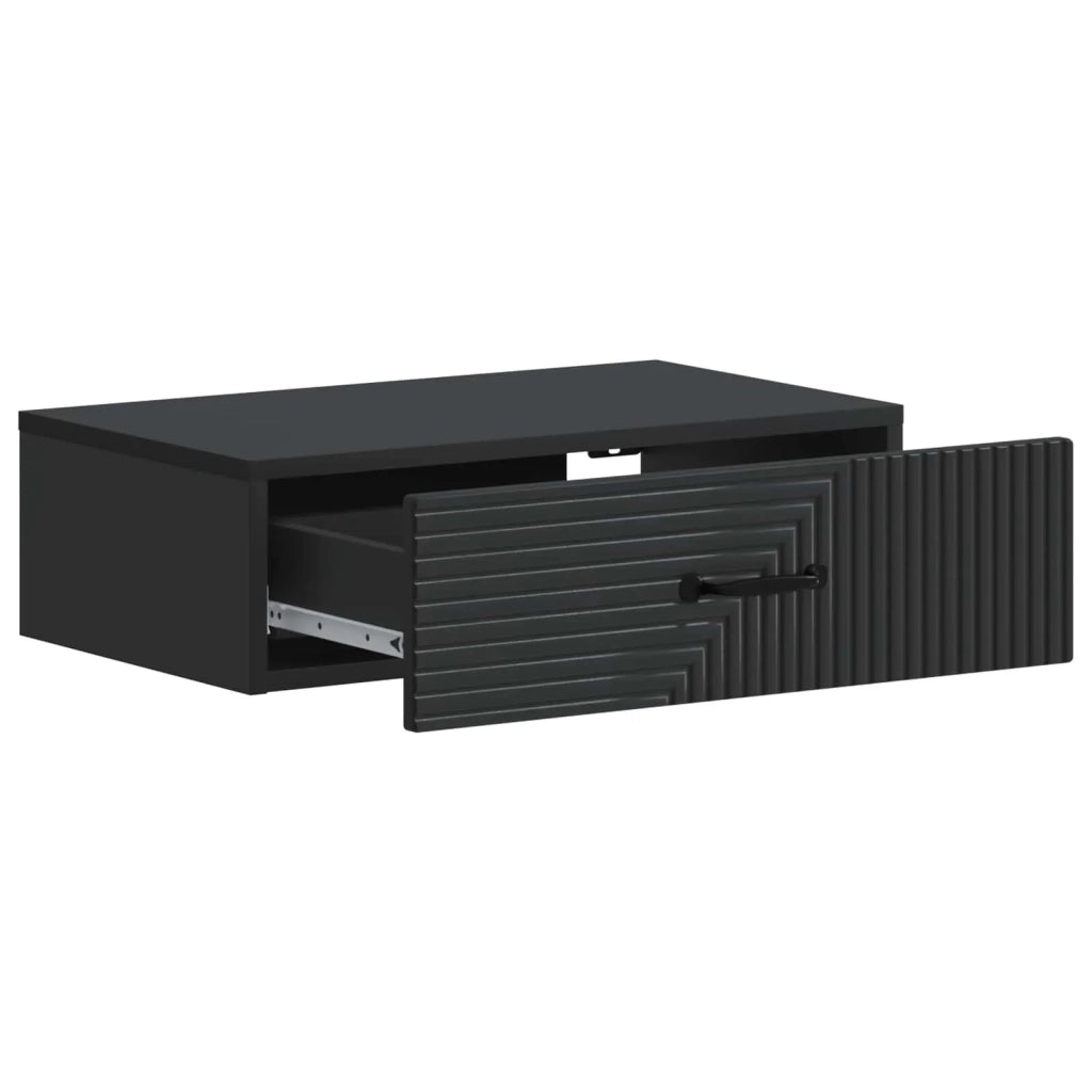 Tavolino da Parete Laterale Nero 59 x 34,5 x 17 cm 898656