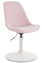 Sedia da pranzo Maverick in velluto rosa,bianco