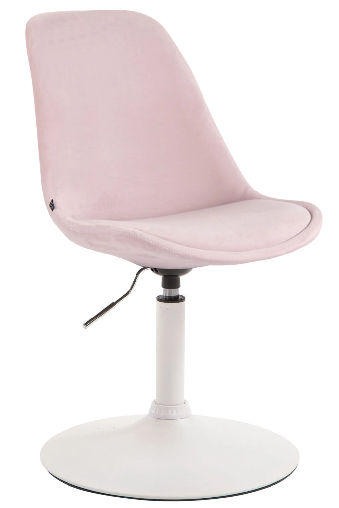 Sedia da pranzo Maverick in velluto rosa,bianco