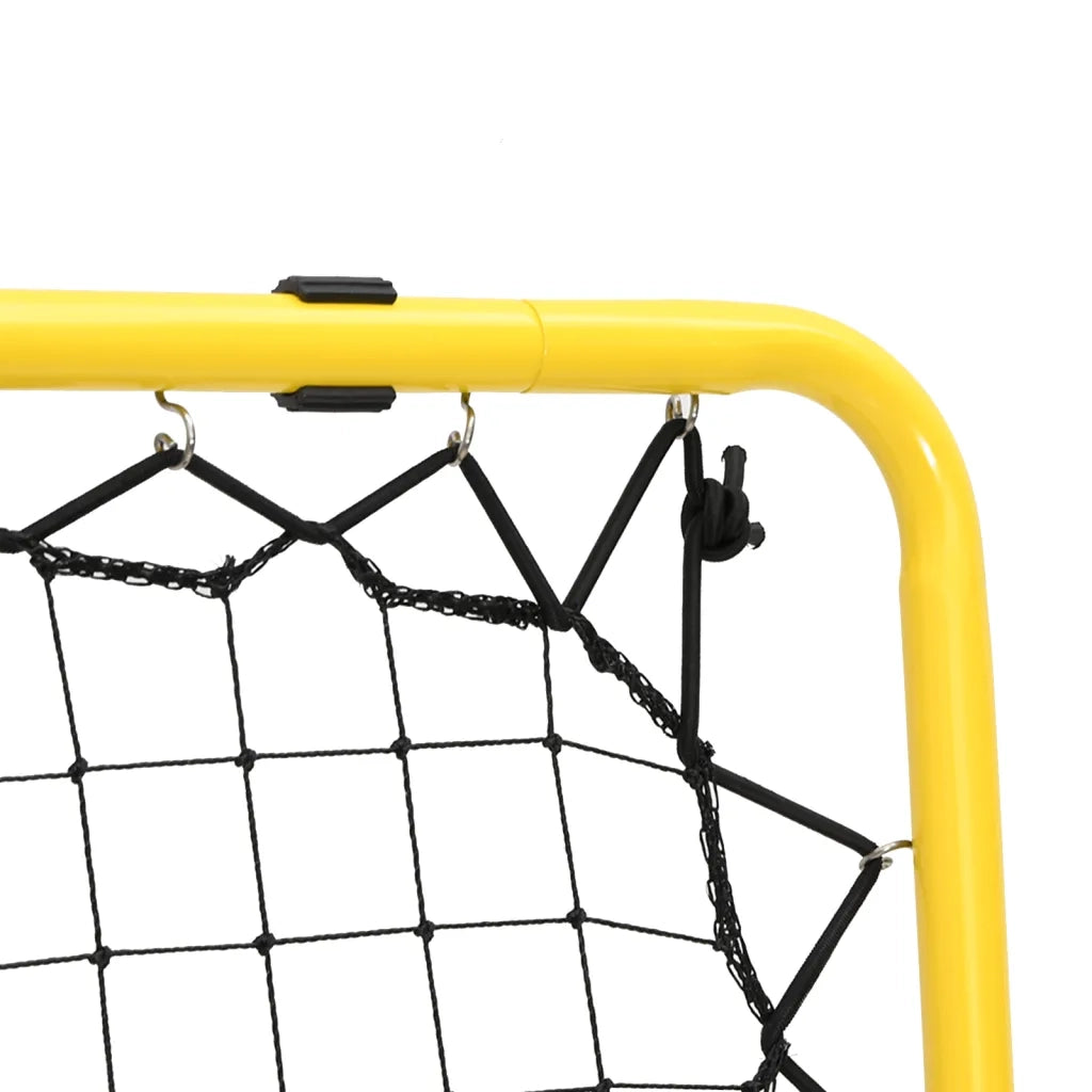 Rimbalzatore Calcio Doppio Lato Regolabile Giallo Nero Acciaio 4007969