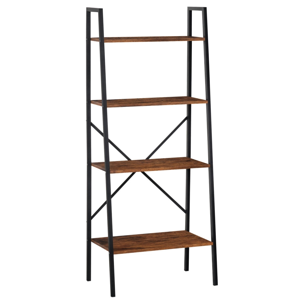 Libreria Scaffale Industriale con 4 Ripiani ¨C zephmum ¨C Marrone 60x35x145 cm