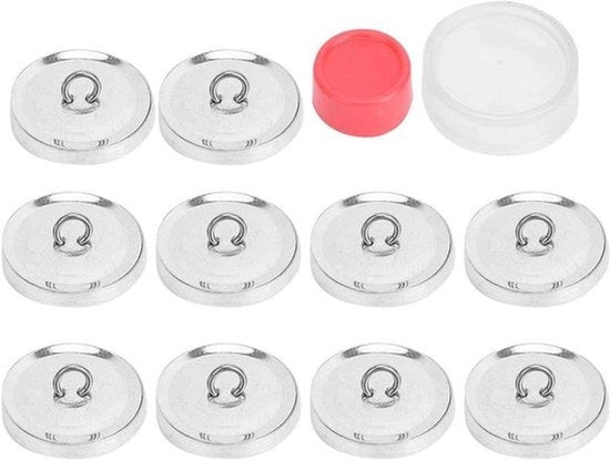 Pattini autoadesivi - Pattini - Retroreflettori piani - Eccellente qualità - Bianco - 25mm - 10 pezzi - Utili e duraturi - Adatti per cucire e hobby - Rondi