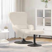 Sedia Egg con Pouf Crema Velluto 42002753