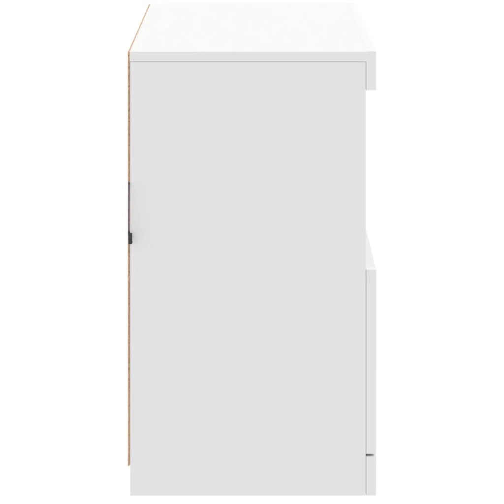 Buffet credenza cassettiera mobiletto mobile contenitore organizer per cucina soggiorno salotto con luci LED 81 x 37 x 67 cm bianco 02_0029862