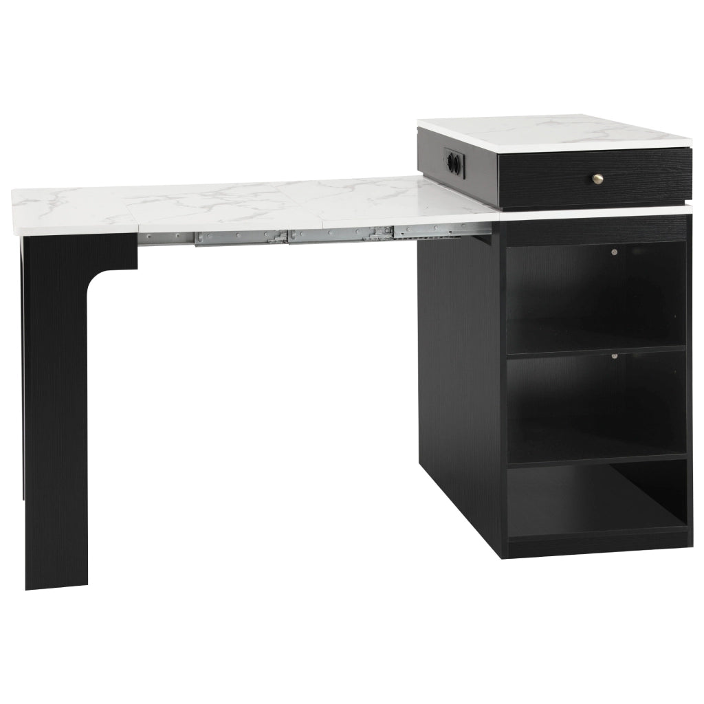 Tavolo da Pranzo Allungabile con Ruote e Piano Rimovibile ¨C MINIMAL ¨C Nero