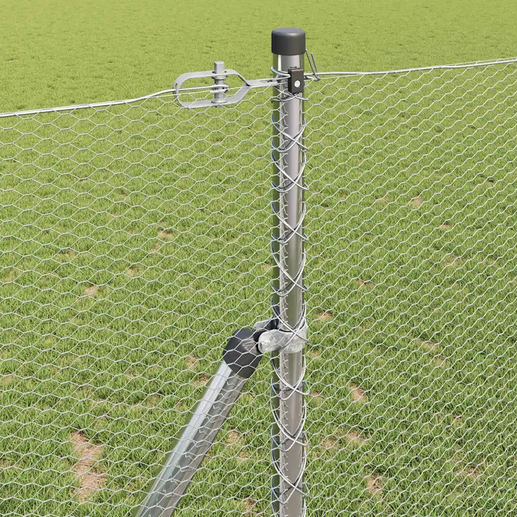 Palo della recinzione Argento 50 x 1,4 m (maglia 13 mm) Acciaio