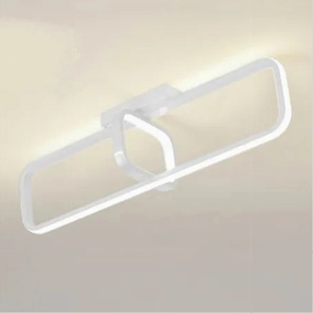 Trade Shop - Plafoniera Led 32 W Rettangolare Bianco Design Moderno Lampadario Soffitto 50217 -