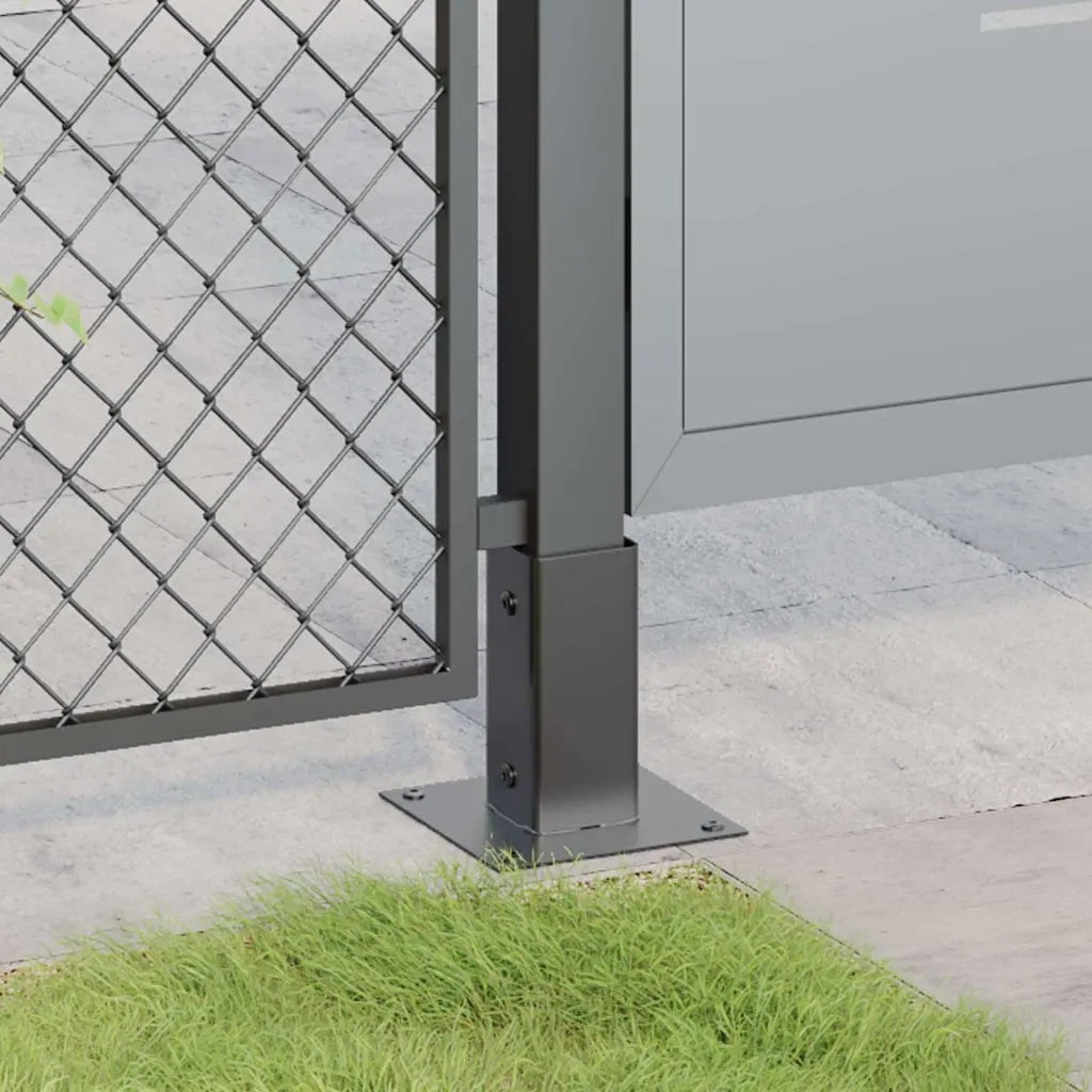 Basi per Pali Quadrati 12 pz 61x61mm Acciaio Verniciato Polvere