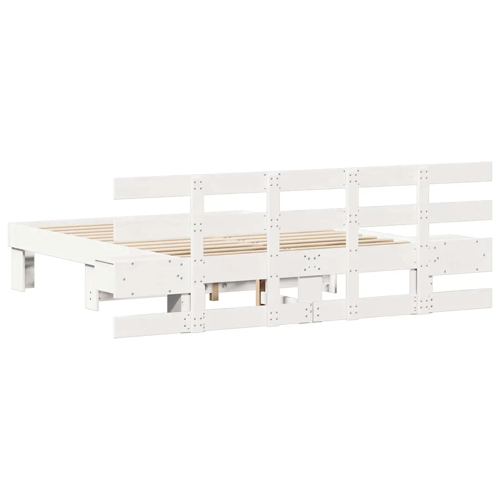 vidaXL Struttura del letto con cassetto Bianco