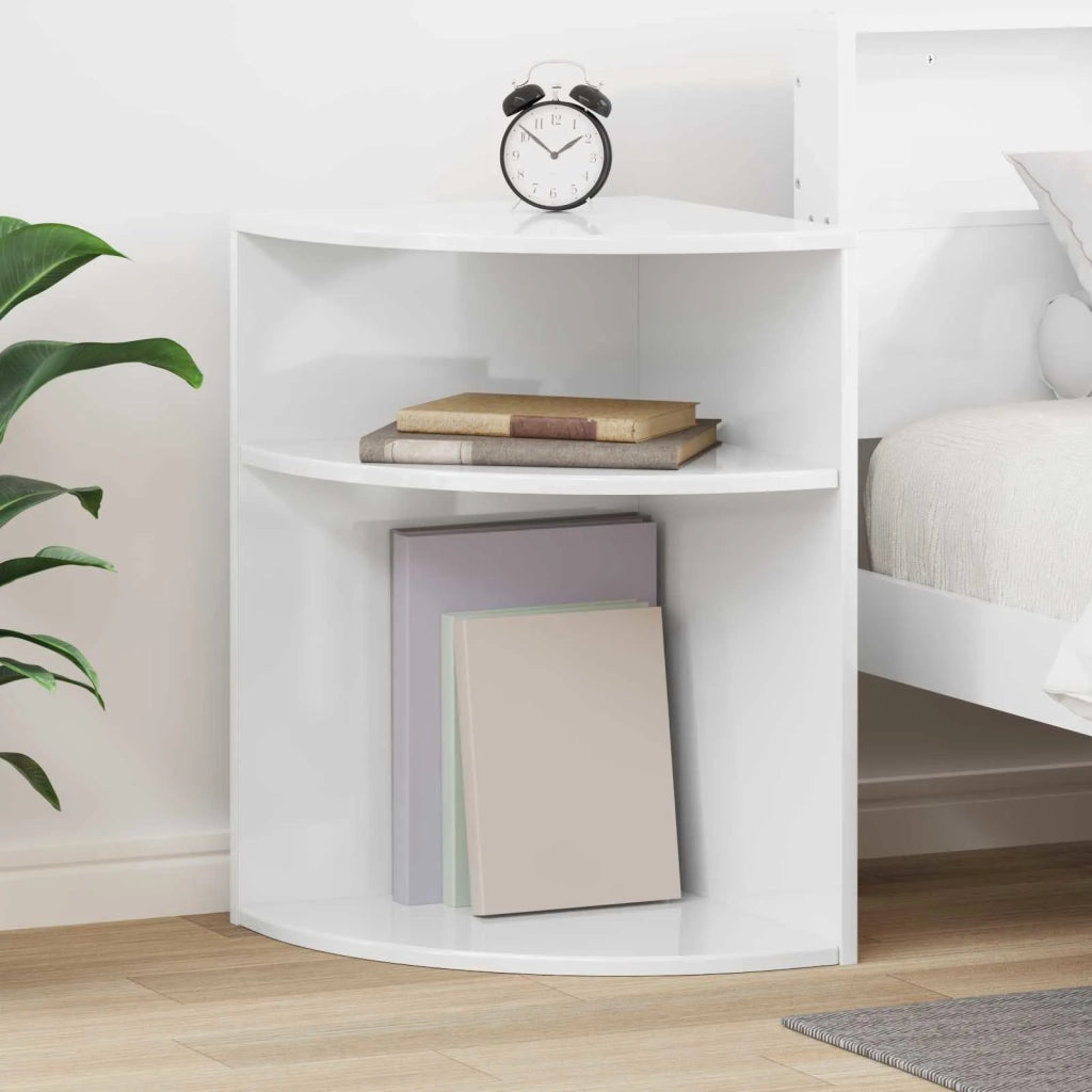 Tavolino Bianco Lucido 39,7 x 39,7 x 60 cm Legno ingegnerizzato 891134