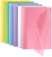 60 Fogli di Carta Tissue, 6 Colori di Carta Decorativa per Cadeau, 50x35cm, Carta Tissue per Cadeau, Pulp di Legno, Carta Tissue Pastello per Cadeau, Materiali per Attività Ricreative