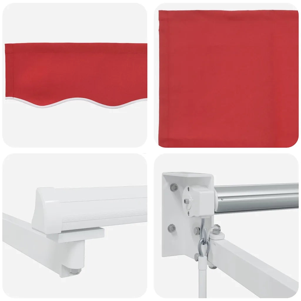 Tenda retrattile manuale Rosso 400 × 300 cm 3330695