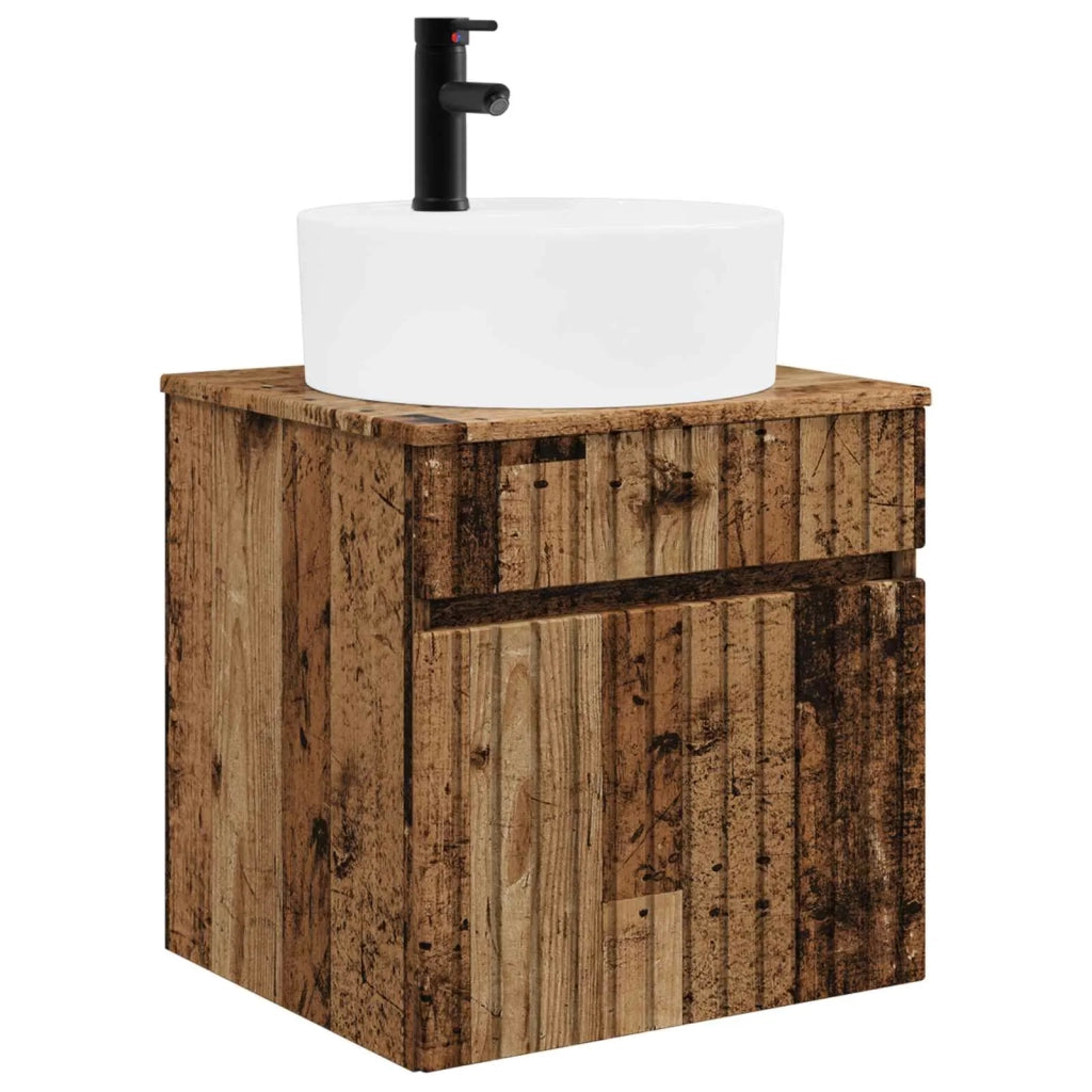Set di Armadi da Bagno 3 pz Legno antico 49 x 44,5 x 65 cm 3405755