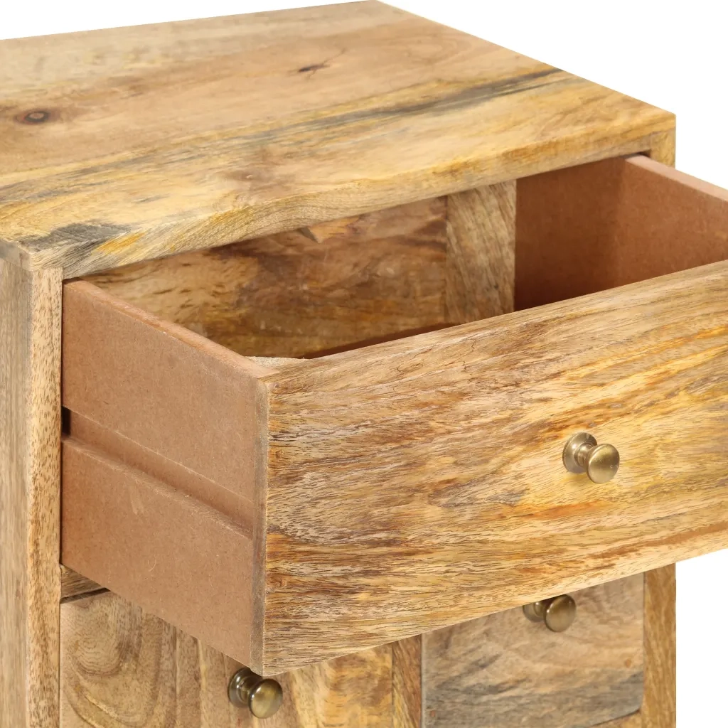 Comodino 36x30x60 cm in Legno Massello di Mango 286123