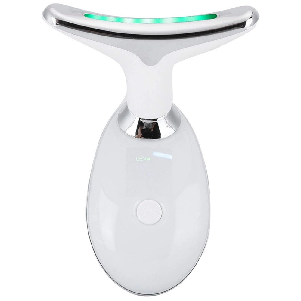Trade Shop - Massaggiatore Viso Collo Fronte Dispositivo Facciale Ricaricabile 3 Modalità Usb -