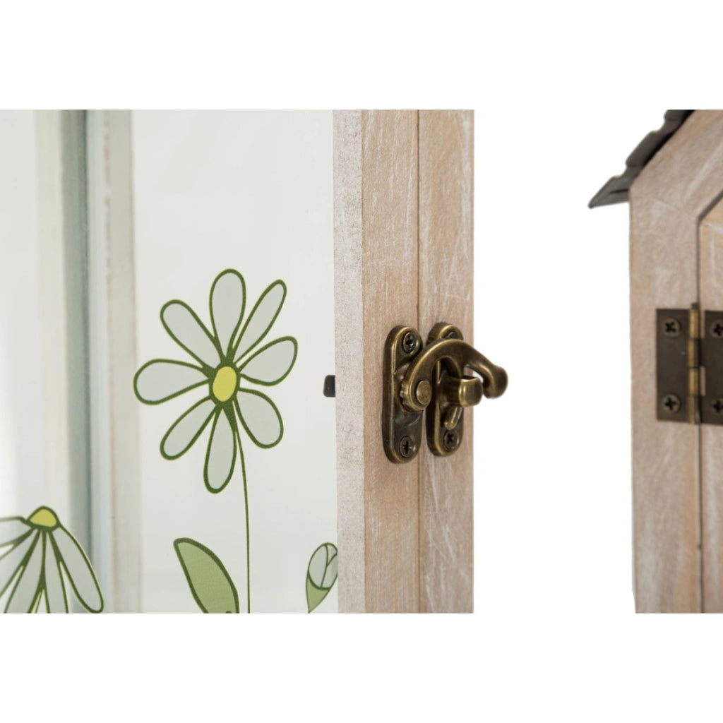 Set di due lanterne Home Flower in legno e vetro