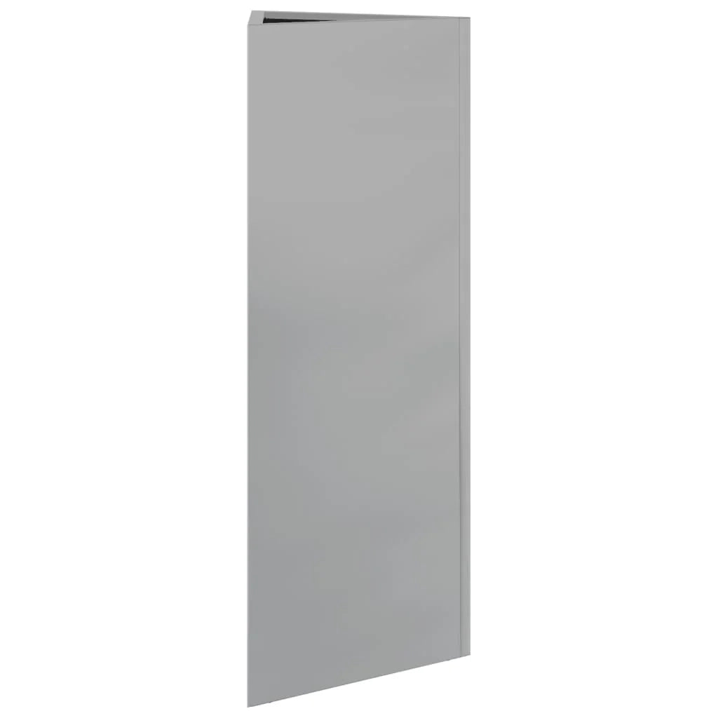 Fioriera rialzata triangolare per piante fiori e patio/giardino 30 x 26 x 75 cm acciaio zincato argento 02_0038806