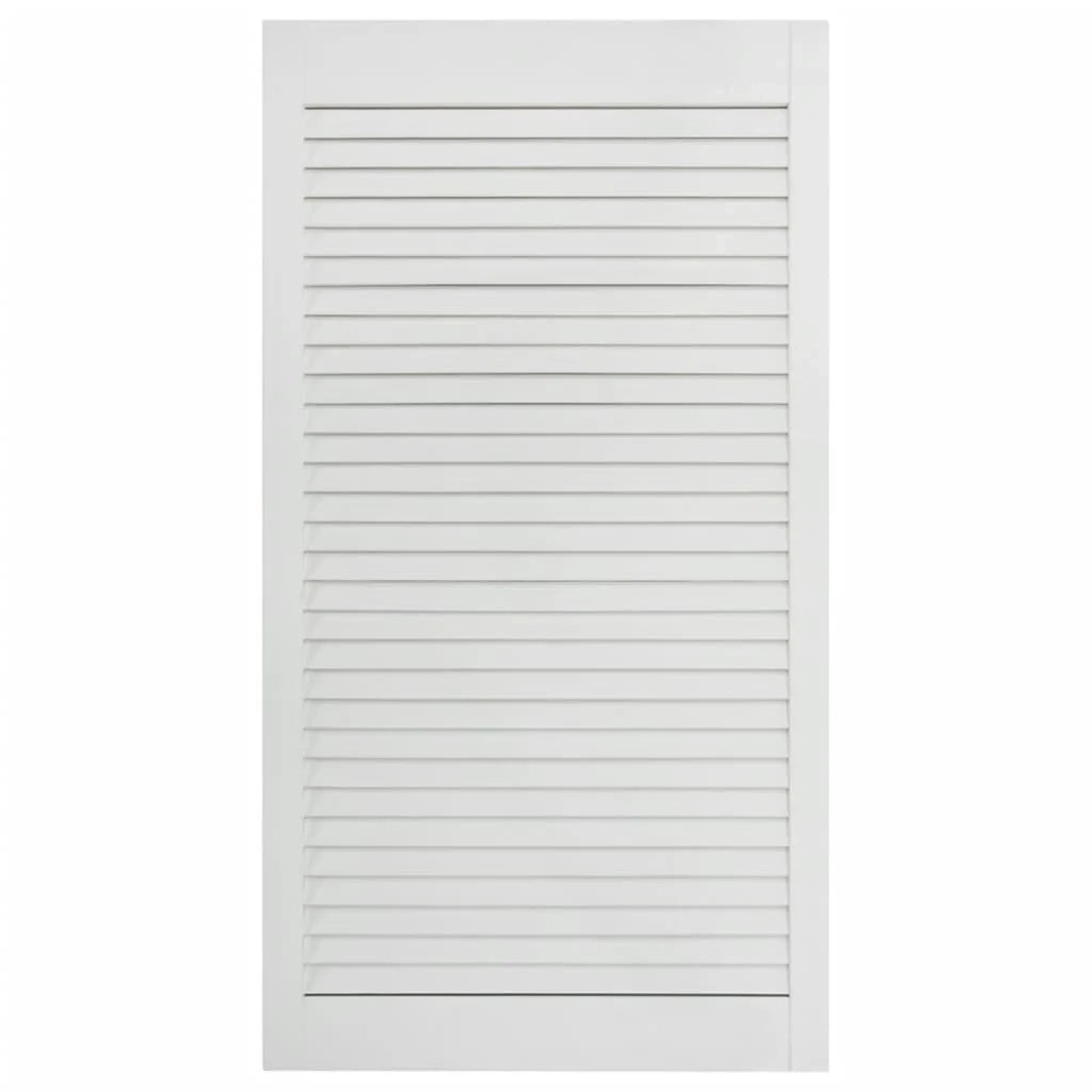 Set di 4 ante in legno massello di pino ante a persiana ante per armadi ante per scaffali rivestimento per armadi guardaroba bianco 99,3 x 39,4 cm 02_0003935