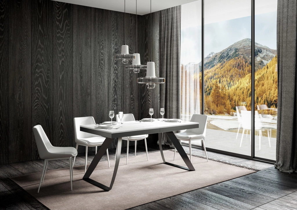 Tavolo Allungabile 160-420x90x77 cm Proxy Evolution Bianco Frassino