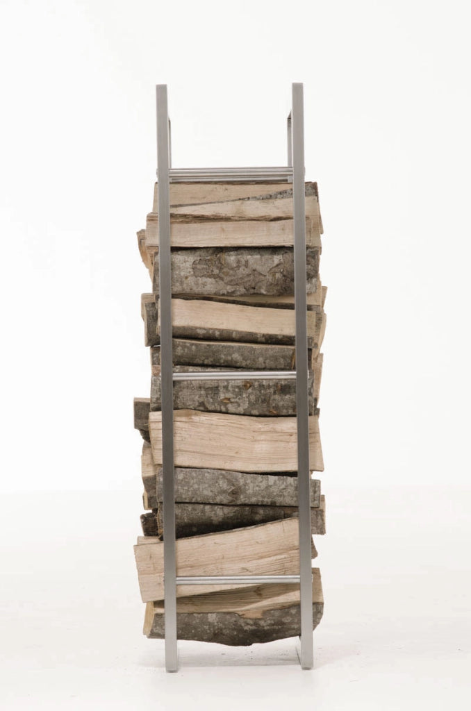 Portalegna KERI in robusto acciaio inossidabile 25x60x100 cm