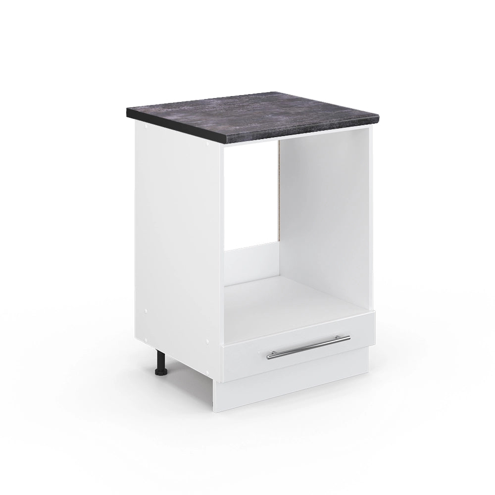 Mobile per forno da incasso Fame-Line Bianco lucido/Bianco 60 cm, PL Antracite Vicco