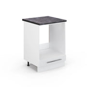 Mobile per forno da incasso Fame-Line Bianco lucido/Bianco 60 cm, PL Antracite Vicco