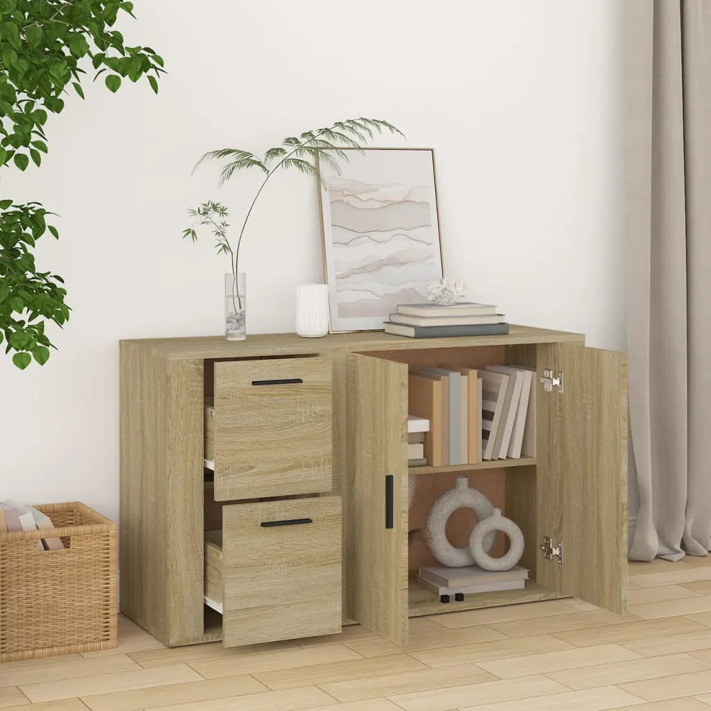 Credenza-Buffet-Armadio da cucina Rovere Sonoma 100x33x59,5 cm in Legno Multistrato